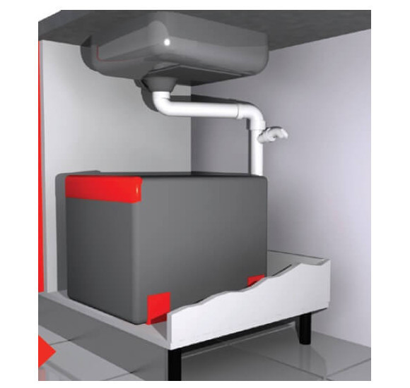 KOMPLEKTAS 3in1 - Franke Active L maišytuvas su ištraukiamu dušeliu, granitine plautuve ir sifonu, juodos matinės spalvos