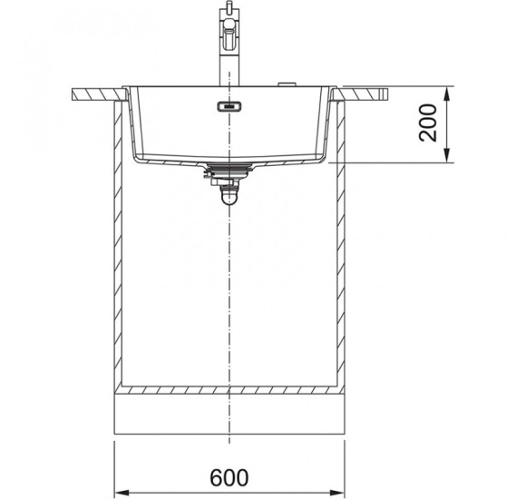 KOMPLEKTAS 3in1 - Franke Active L maišytuvas su ištraukiamu dušeliu, granitine plautuve ir sifonu, juodos matinės spalvos