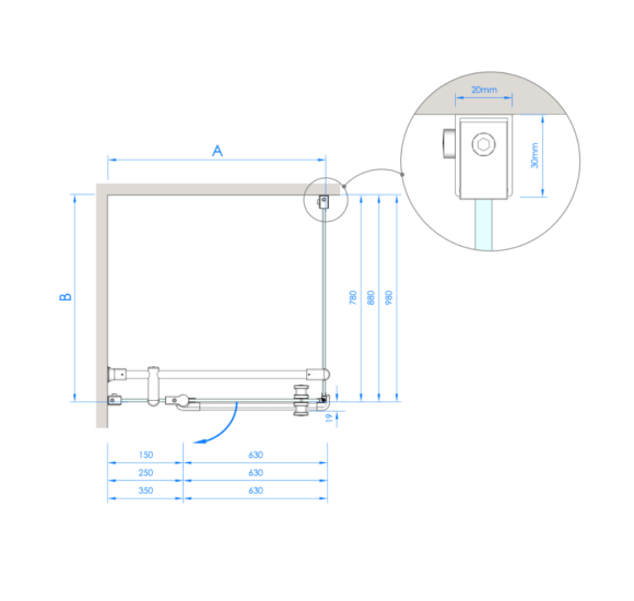 Brasta Glass Karina dušo kabina, 100x100x200, skaidrus stiklas, pasirinkite spalvą