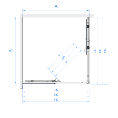 Brasta Glass Vesta dušo kabina, 80x80x200, skaidrus stiklas, pasirinkite spalvą