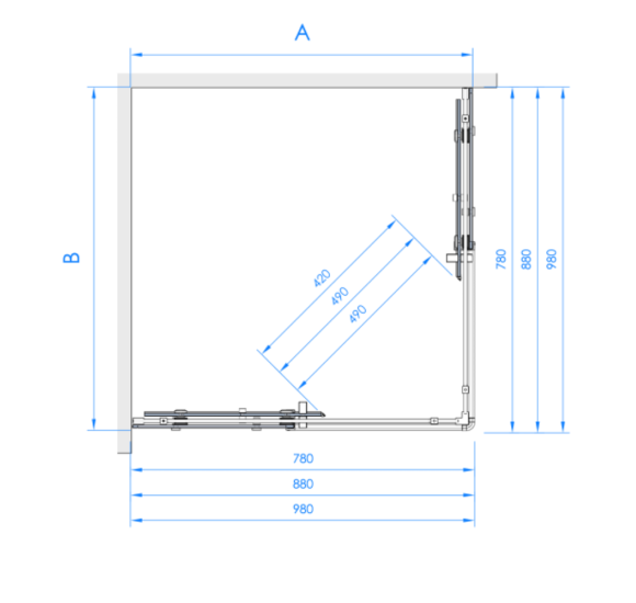 Brasta Glass Vesta dušo kabina, 90x90x200, skaidrus stiklas, pasirinkite spalvą