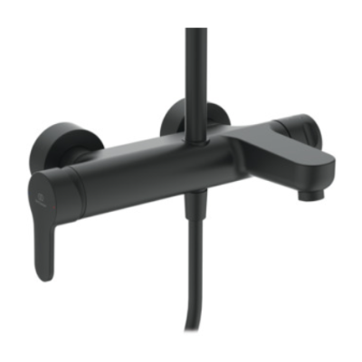 Ideal Standard Cerafine O vonios/dušo sistema juoda matinė , 20 cm apvali dušo galva