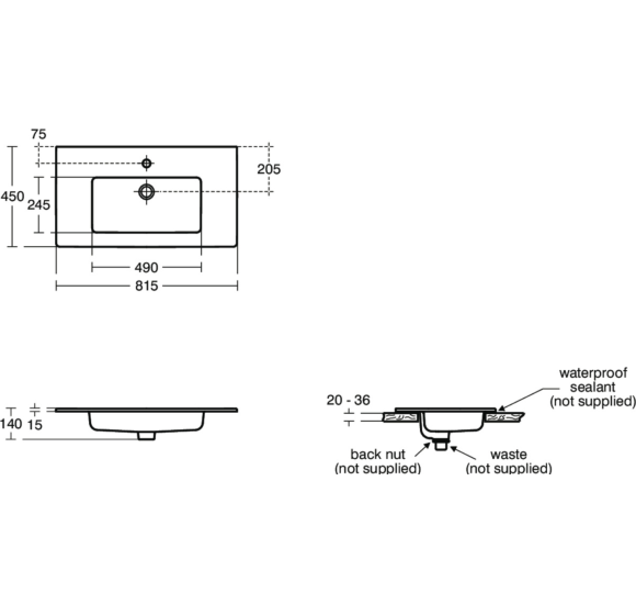 KOMPLEKTAS: Ideal Standard Eurovit pakabinama vonios spintelė su praustuvu 80 cm (815 x 450 x 565 mm)