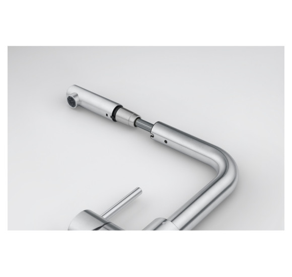 Franke Smart Glenda virtuvinis maišytuvas plautuvei, su ištraukiama žarna, nerūdijančio plieno spalvos