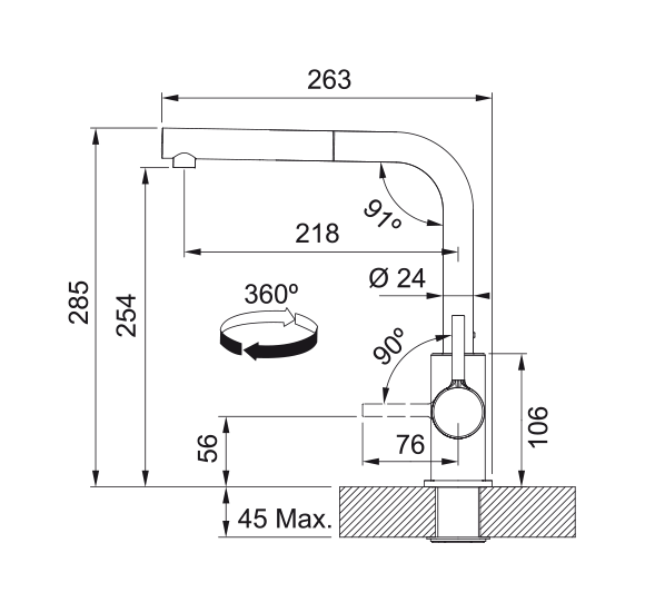 Franke Lina virtuvinis maišytuvas plautuvei, su ištraukiama žarna, pasirinkite spalvą