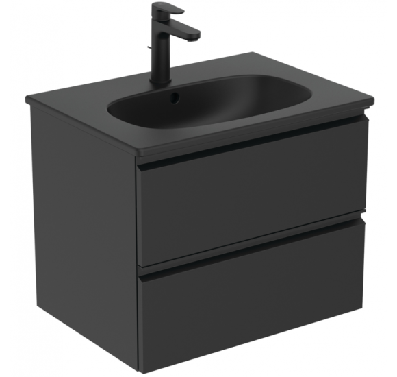 IŠPARDAVIMAS. Ideal Standard Tesi pakabinama vonios spintelė su praustuvu 60 cm, 2 stalčiai, soft close uždarymas