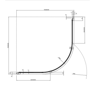 Ravak Nexty NSKK3 pusapvalė dušo kabina 90x90x195 cm, pasirinkite spalvą