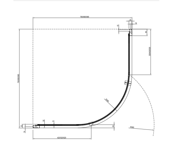 Ravak Nexty NSKK3 pusapvalė dušo kabina 100x100x195 cm, pasirinkite spalvą
