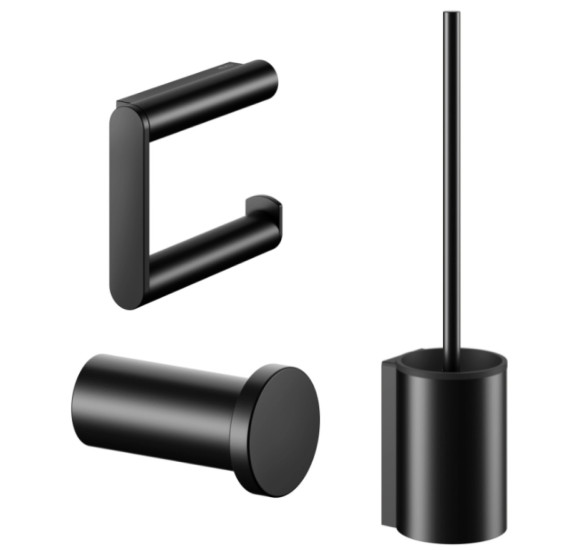KEUCO 3in1 WC aksesuarų rinkinys (šepetys, kabliukas,WC popieriaus laikiklis)