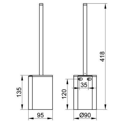 KEUCO 3in1 WC aksesuarų rinkinys (šepetys, kabliukas,WC popieriaus laikiklis)