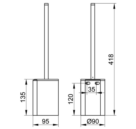 KEUCO 3in1 WC aksesuarų rinkinys (šepetys, kabliukas,WC popieriaus laikiklis)