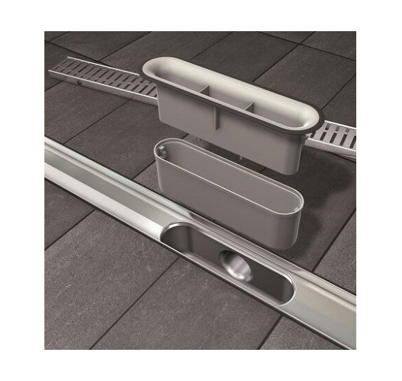 ACO Showerdrain C+ dušo latako komplektas 5in1 (įklijuojamai plytelei,montuojamas prie sienos), 785mm