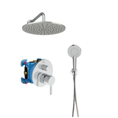 Ideal Standard potinkinės dušo sistemos komplektas, chromo spalvos, 30cm dušo galva