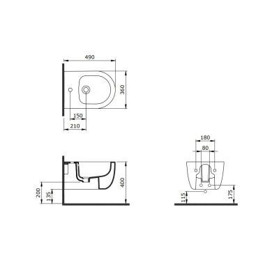 Bocchi V Tondo pakabinama bide, juoda matinė