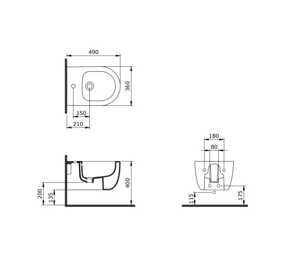 Bocchi V Tondo pakabinama bide, juoda matinė