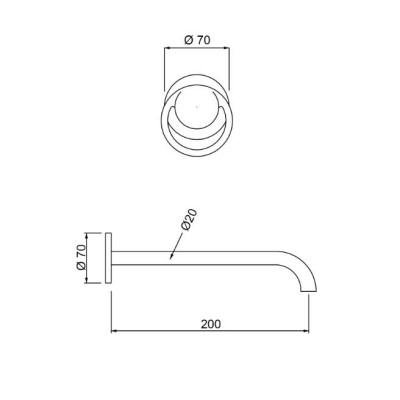 QD MagistroLab Smile potinkinis praustuvo maišytuvas, be potinkinės dalies