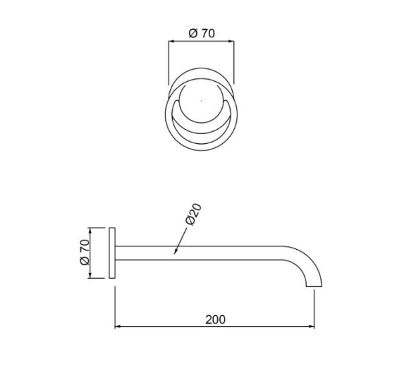 QD MagistroLab Smile potinkinis praustuvo maišytuvas, be potinkinės dalies