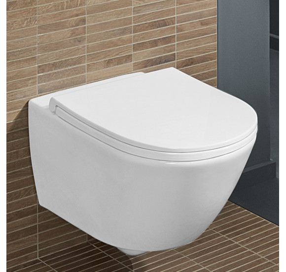 Villeroy&Boch Universo pakabinamas klozetas su "Soft Close" dangčiu, "TwistFlush" sūkurinis nuleidimas 4670T901