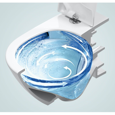 Villeroy&Boch Universo pakabinamas klozetas su "Soft Close" dangčiu, "TwistFlush" sūkurinis nuleidimas 4670T901