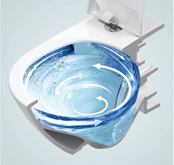 Villeroy&Boch Universo pakabinamas klozetas su "Soft Close" dangčiu, "TwistFlush" sūkurinis nuleidimas 4670T901