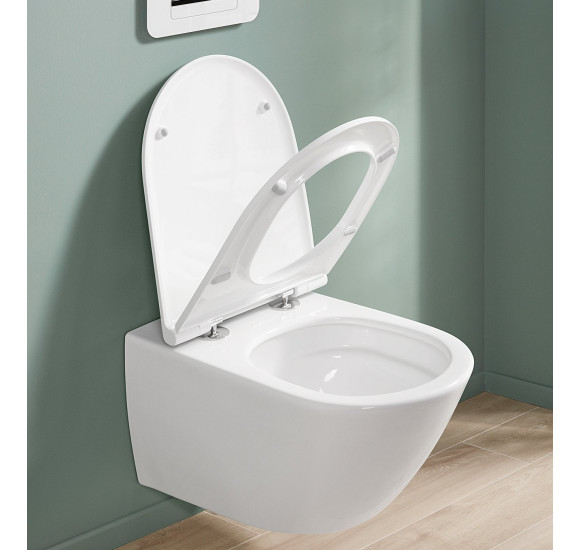 Villeroy&Boch Universo pakabinamas klozetas su "Soft Close" dangčiu, "TwistFlush" sūkurinis nuleidimas 4670T901