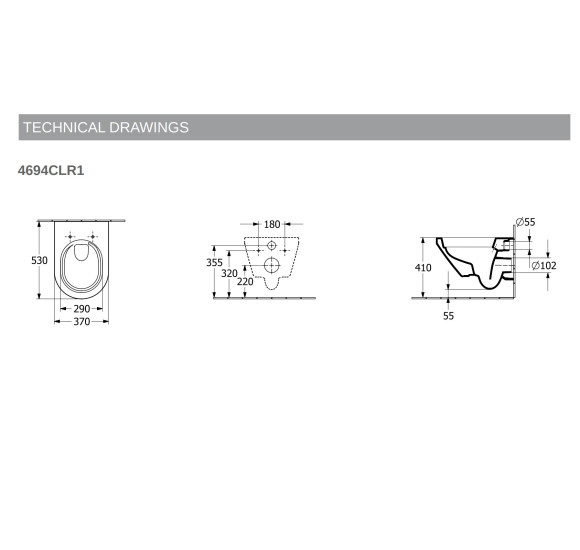 Villeroy&Boch Architectura "TwistFlush", pakabinamas klozetas su "Soft Close" dangčiu