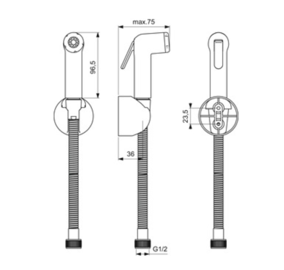 Ideal Standard bidete dušelio komplektas, be maišytuvo