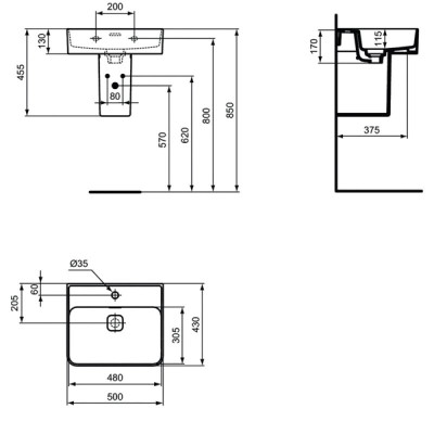 IŠPARDAVIMAS. Ideal Standard Strada II praustuvo sifono uždengimas
