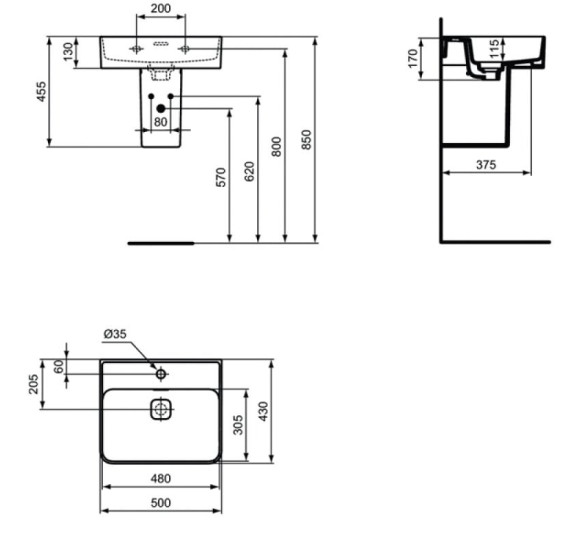 IŠPARDAVIMAS. Ideal Standard Strada II praustuvo sifono uždengimas