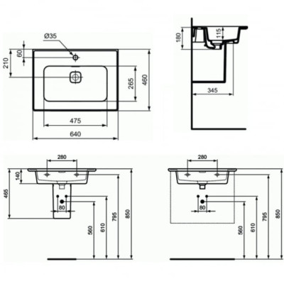 IŠPARDAVIMAS. Ideal Standard Strada II praustuvo sifono uždengimas