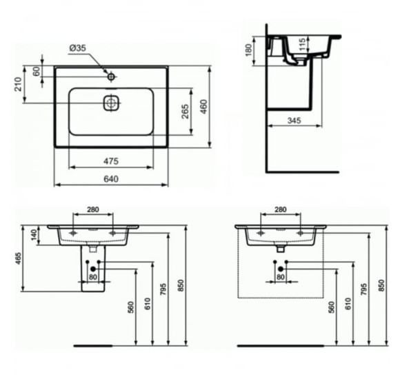 IŠPARDAVIMAS. Ideal Standard Strada II praustuvo sifono uždengimas