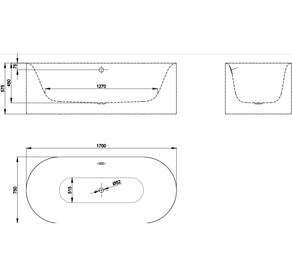 BetteLux Oval Silhouette plieninė, laisvai pastatoma vonia, 170x75x45 cm, be sifono, pasirinkite spalvą