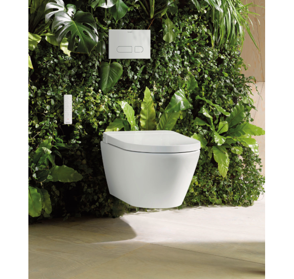 Duravit SensoWash D-Neo Compact pakabinamas išmanusis unitazas su dangčiu ir tvirtinimais, baltos spalvos