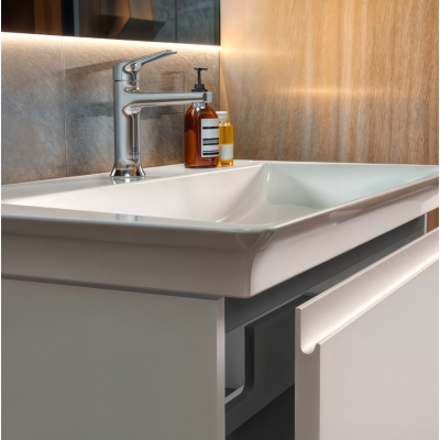 Ideal Standard La Dolce Vita  praustuvas 860x470x145, baltos spalvos, su anga maišytuvui ir perlaja