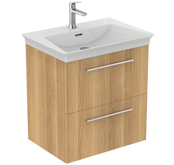 Ideal Standard La Dolce Vita  praustuvas 660x470x145, su anga maišytuvui ir perlaja, baltos spalvos