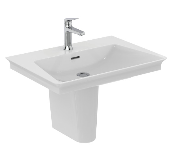 Ideal Standard La Dolce Vita  praustuvas 660x470x145, su anga maišytuvui ir perlaja, baltos spalvos