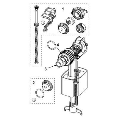 TECE universalus bakelio užpildymo vožtuvas F10