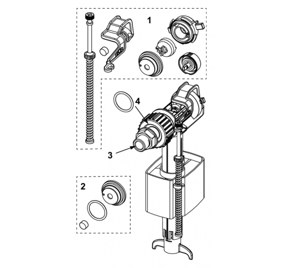 TECE universalus bakelio užpildymo vožtuvas F10