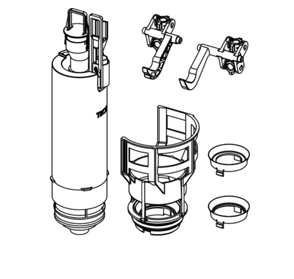 TECE vandens nuleidimo vožtuvas A2 (standartiniam TECE rėmui)
