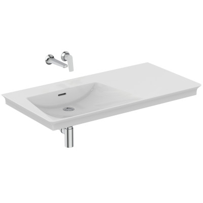 Ideal Standard La Dolce Vita  praustuvas 1060x535x145, baltos spalvos, be angos maišytuvui, su perlaja