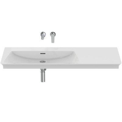 Ideal Standard La Dolce Vita  praustuvas 1260x535x145, baltos spalvos, be angos maišytuvui, su perlaja