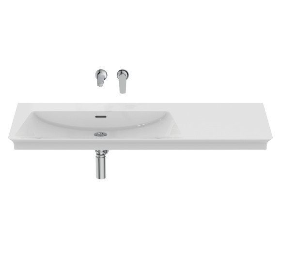 Ideal Standard La Dolce Vita  praustuvas 1260x535x145, baltos spalvos, be angos maišytuvui, su perlaja