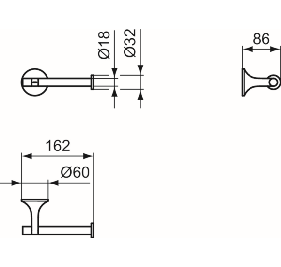 Ideal Standard La Dolce Vita WC popieriaus laikiklis, pasirinkite spalvą
