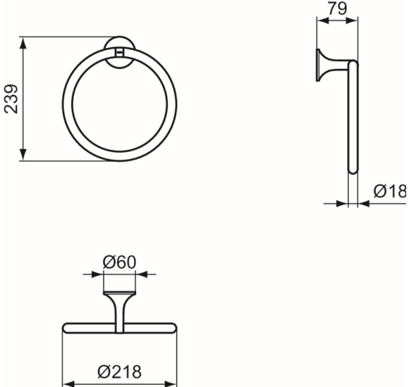 Ideal Standard La Dolce Vita rankšluosčio laikiklis, pasirinkite spalvą
