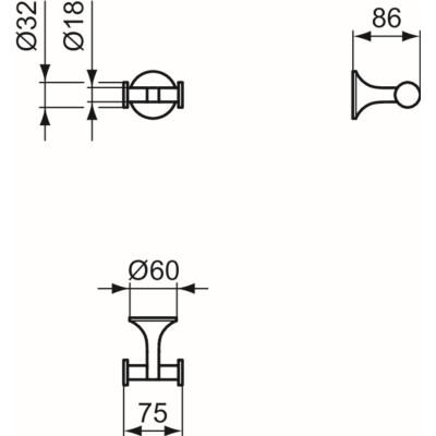 Ideal Standard La dolce Vita dvigubas rūbų kabliukas, pasirinkite spalvą