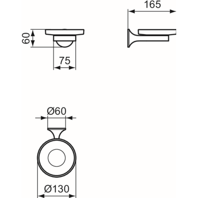 Ideal Standard La Dolce Vita pakabinama muilinė, su matiniu baltu stiklu, pasirinkite spalvą