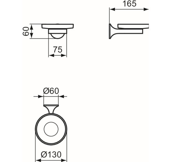 Ideal Standard La Dolce Vita pakabinama muilinė, su matiniu baltu stiklu, pasirinkite spalvą