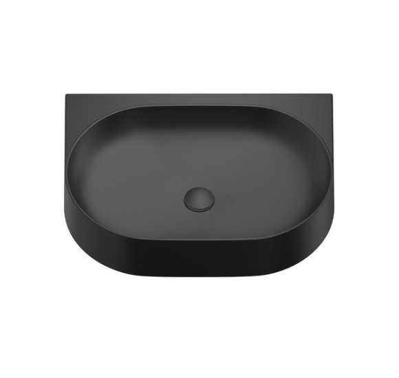 Ravak Yard 600 pakabinamas keraminis praustuvas, juodos matinės spalvos