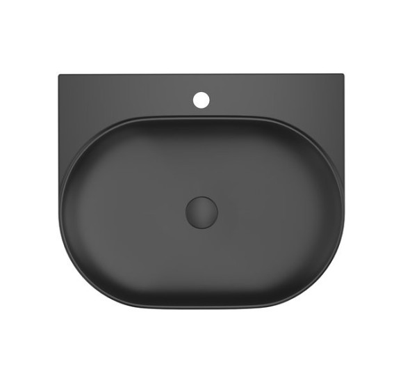 Ravak Yard 600 pakabinamas keraminis praustuvas, juodos matinės spalvos