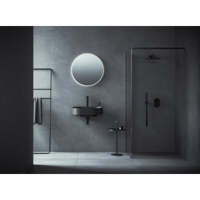 Ravak Yard 600 pakabinamas keraminis praustuvas, juodos matinės spalvos